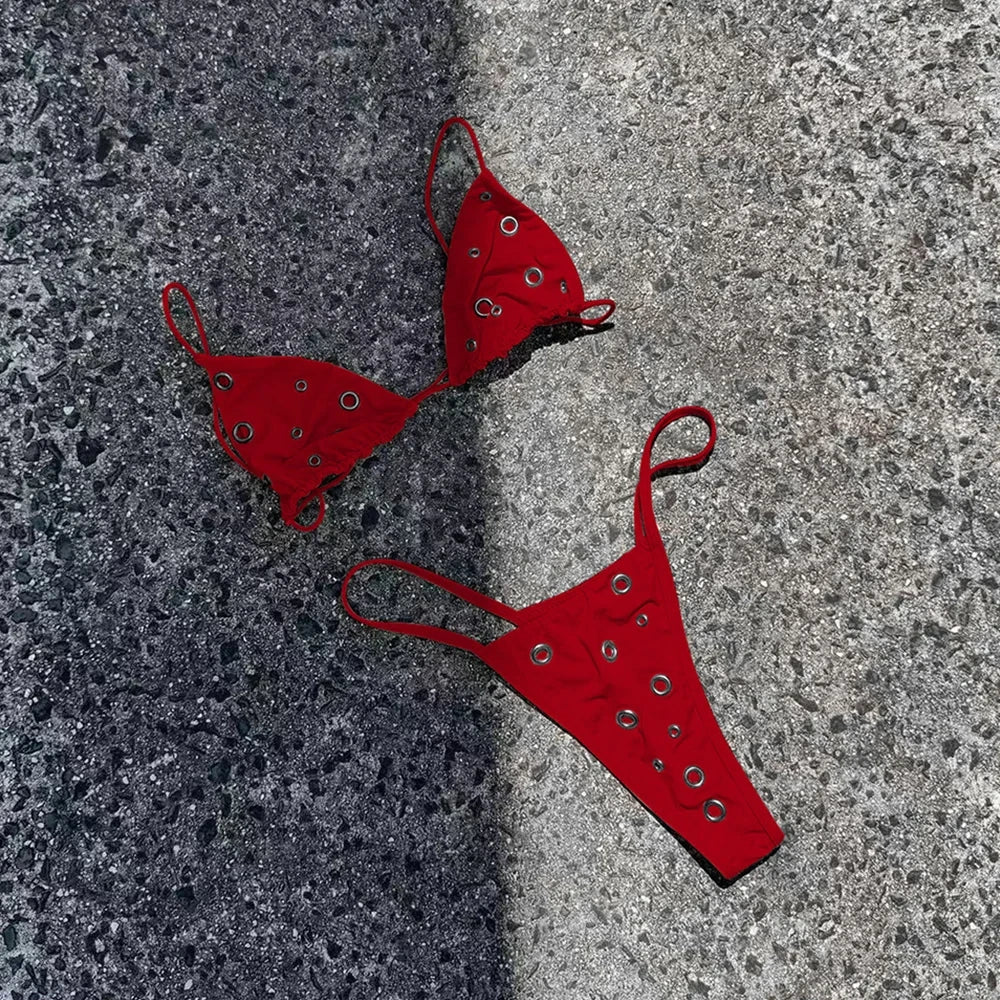 Micro Grommet Bikini Set
