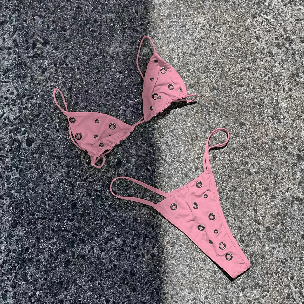Micro Grommet Bikini Set