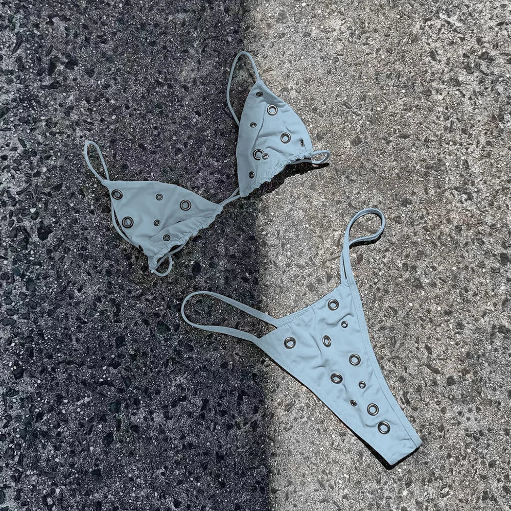 Micro Grommet Bikini Set