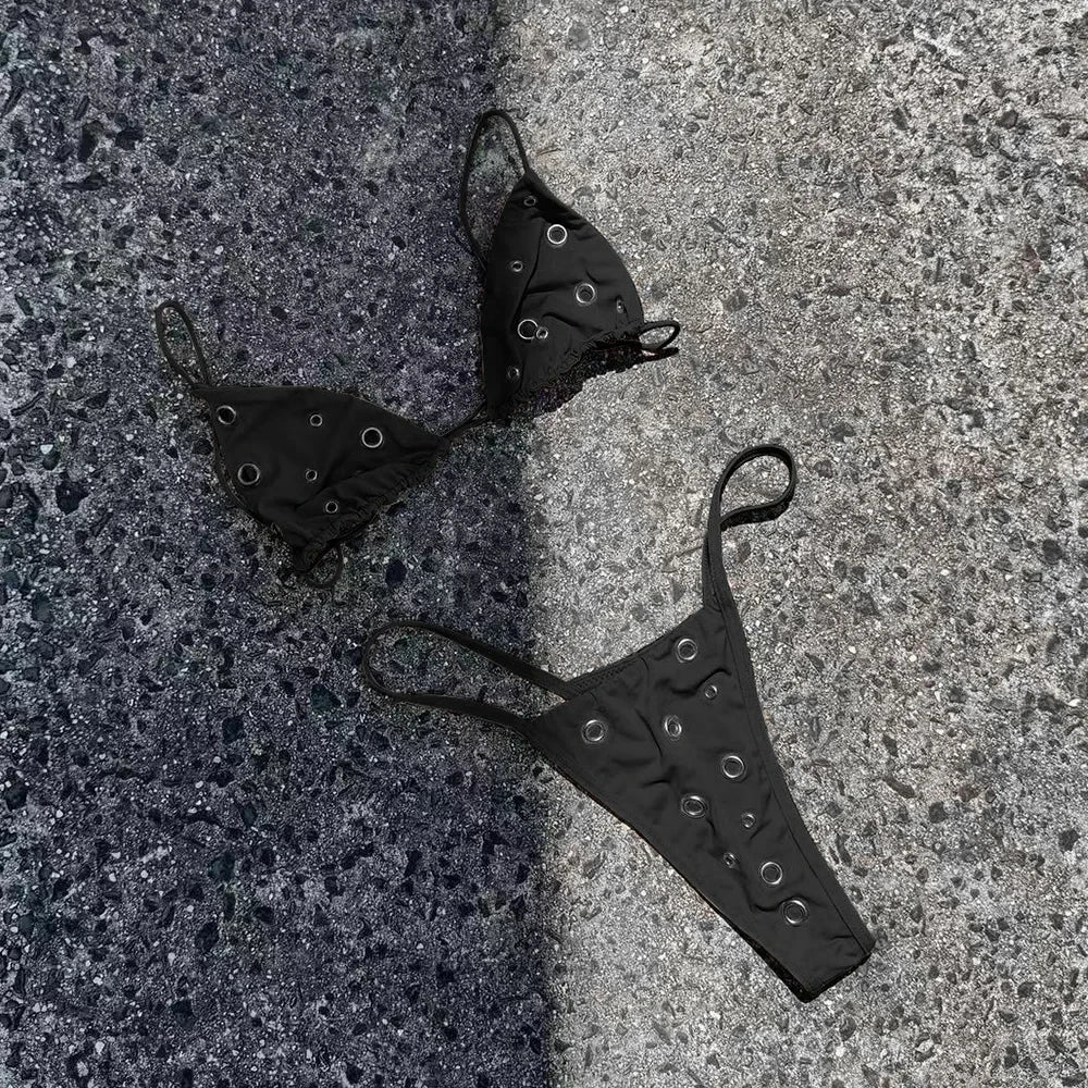 Micro Grommet Bikini Set