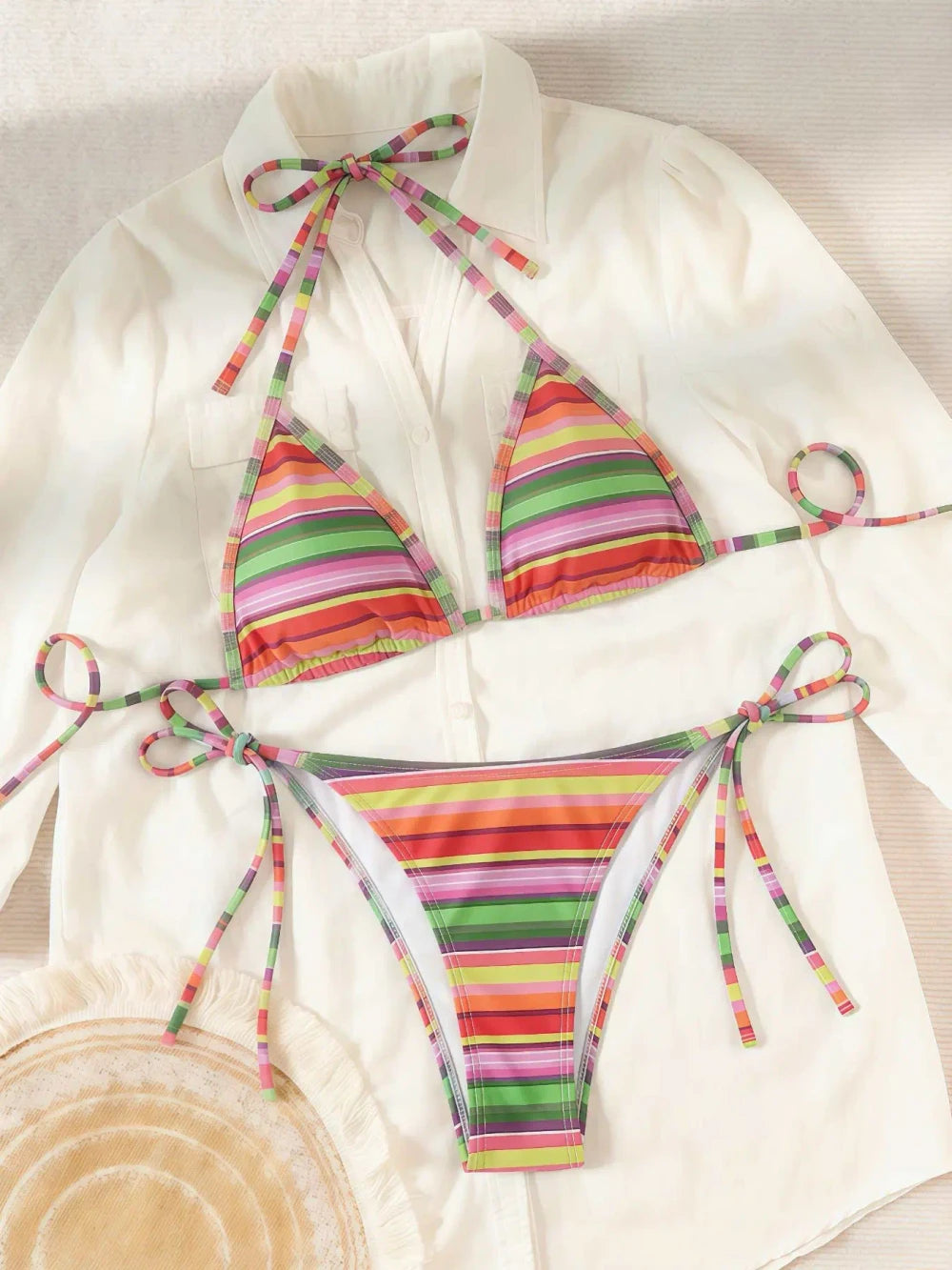 Striped Bikini Set